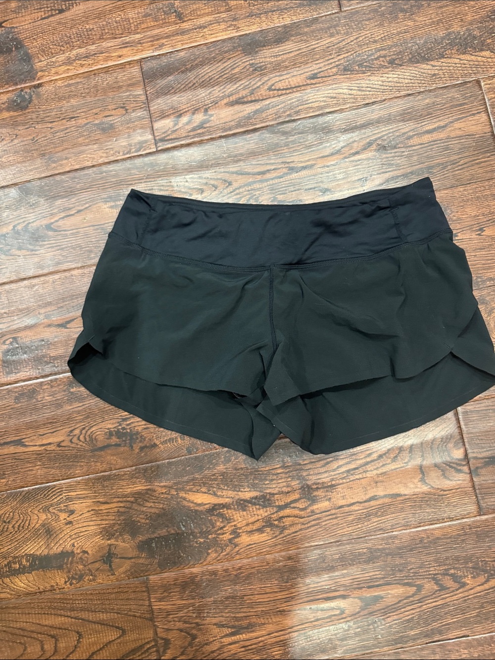 lululemon athletica Black Layered Ruffle Athletic Shorts